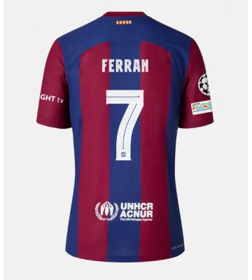 Barcelona Ferran Torres #7 Replica Home Stadium Shirt 2023-24 Short Sleeve